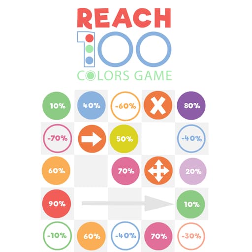 Reach 100 : Colors Game 