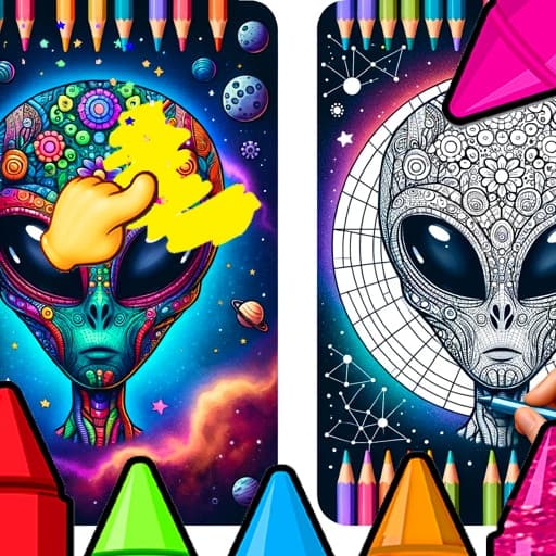 Aliens - Coloring Galaxy Page